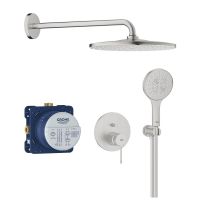 Vorschau: Grohe Essence Duschsystem Unterputz mit Rainshower Mono 310, supersteel