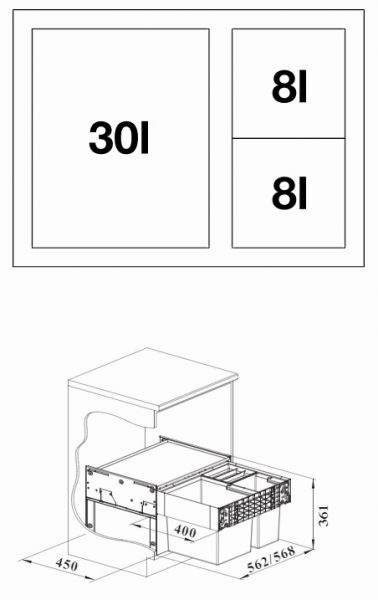 Blanco Abfallsystem Select II XL 603 526205 1