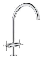 Grohe Atrio 2-Griff-Spültischbatterie mit Kreuzgriffe, C-Auslauf, chrom 30609000