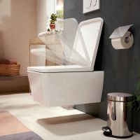 Hansgrohe EluPura Q Wand WC Set, AquaChannel Flush, WC-Sitz mit SoftClose und QuickRelease, weiß 60293450