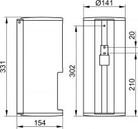 Vorschau: Keuco Plan Mehrfach-Toilettenpapierhalter, Rollenbreite 12cm, chrom/schwarz