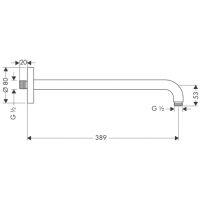 Vorschau: Hansgrohe Brausearm 39cm