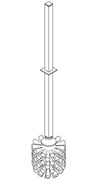 Giese Ersatz WC-Bürste mit Stiel und Bürstenkopf mit Metallgewinde
