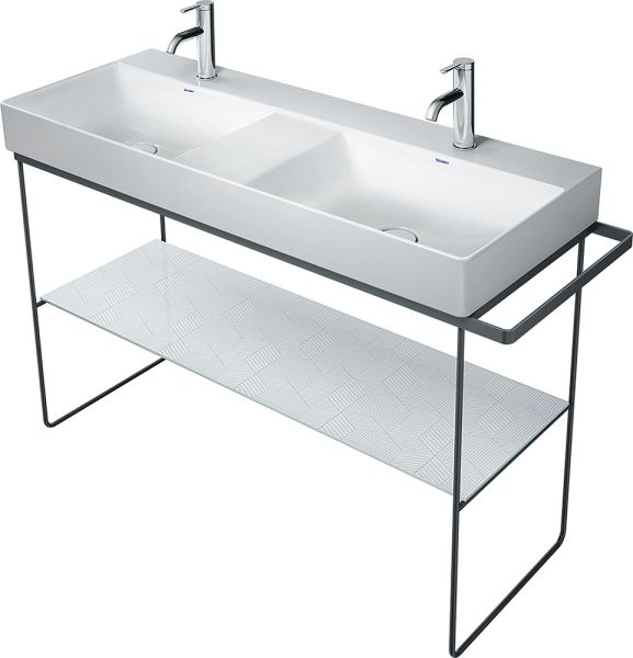 Duravit DuraSquare Metallkonsole bodenstehend/Wandmontage zu Waschtisch 235312, schwarz matt 003117446000