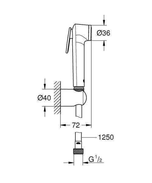 Grohe Tempesta-F Trigger Spray 30 Bidetbrause, cool sunrise gebürstet