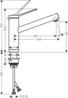 Vorschau: Hansgrohe Zesis M33 Küchenarmatur 160 Vorfensterm. chrom 74805000