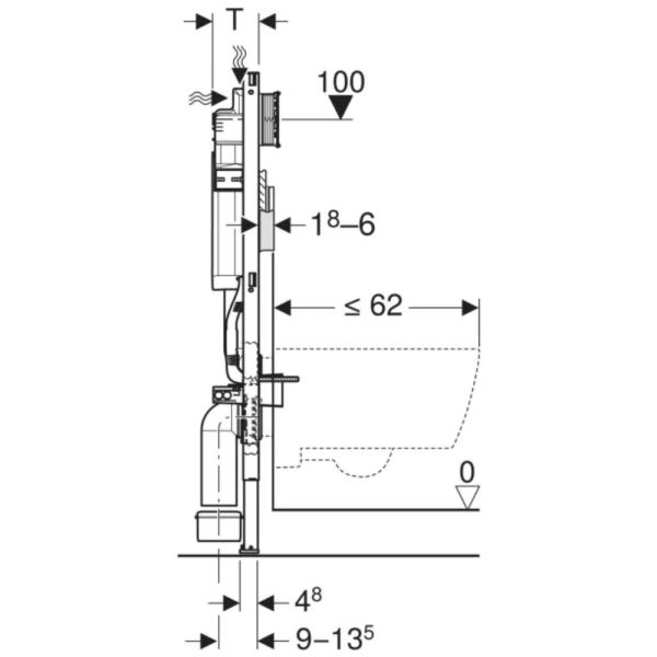 Geberit Duofix Wand-WC Montageelement Power & Connect Box 111921005