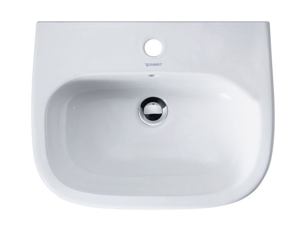 Duravit D-Code Waschtisch 55x43cm, mit Überlauf, ohne Wondergliss, weiß 2310550000