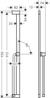 Vorschau: Hansgrohe Unica Brausestange E Puro 90cm mit Brausehalter und Brauseschlauch, chrom