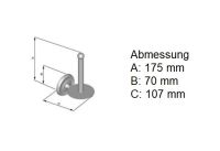 Vorschau: Smedbo Villa Reservepapierhalter Wandmontage, messing poliert