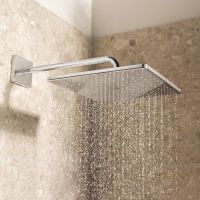 Vorschau: Grohe Precision Duschsystem eckig mit Thermostat, Vitalio Rain Mono 310 cube Kopfbrause, chrom 34879000