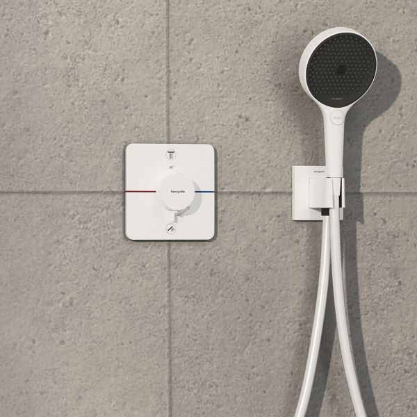 Hansgrohe ShowerSelect Comfort Q Thermostat Unterputz für 2 Verbraucher, weiß matt