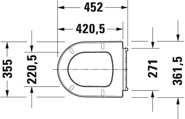 Duravit ME by Starck WC-Sitz, abnehmbar, mit Absenkautomatik, weiß