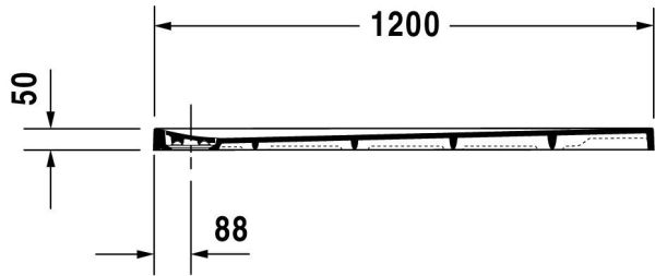 Duravit Stonetto Duschwanne rechteckig 90x120cm, Mineralguss