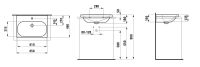 Vorschau: Laufen Lua Aufsatzwaschtisch wandmontiert, Unterseite geschliffen 65x46cm, weiß H8160840001041