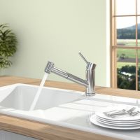 Villeroy&Boch Como Switch Küchenarmatur aus Edelstahl, Ausziehbrause, edelstahl poliert 927200LE