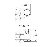 Vorschau: Grohe Tempesta Wandbrausehalter, matt black