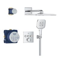 Grohe Grohtherm SmartControl Duschsystem Unterputz mit Rainshower SmartActive 310 Cube chrom 34864000