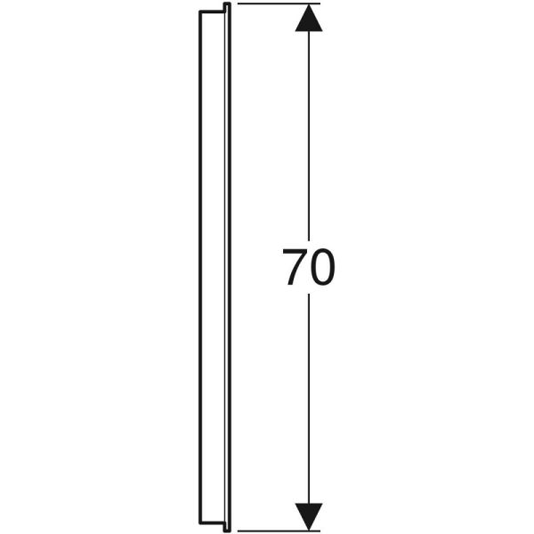 Geberit Option Basic Square Lichtspiegel Beleuchtung oben 120x70cm