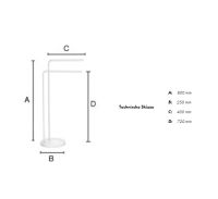 Vorschau: SmedboBeslagsboden Badetuchhalter, 2-armig, weiß BX12311