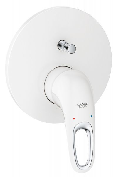 Grohe Eurostyle Einhand-Wannenbatterie, offener Hebelgriff, moon white