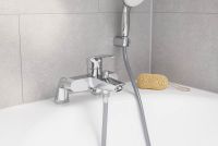 Vorschau: Grohe Eurosmart Einhebel-Wannenrandmischer, Standanschlüsse, chrom