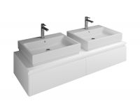 Burgbad Cube Waschtischunterschrank passend zu Grohe Cube, mit 2 Auszügen, 140cm WWGS141F3781