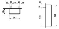 Vorschau: Laufen Lani Oberschrank klein mit 1 Tür, Soft-Close, 35x70cm H4037011122601