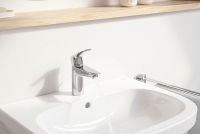 Vorschau: Grohe Eurosmart Einhand-Waschtischbatterie S-Size, mit Hybrid-Zugstangen-Ablaufgarnitur, chrom