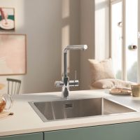 Grohe Blue Pure Minta Küchenarmatur mit Filterfunktion, herausziehbarer L-Auslauf, chrom 30590000