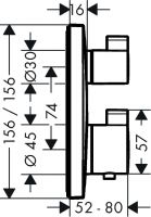 Vorschau: Hansgrohe Ecostat Square Thermostat Unterputz für 1 Verbraucher, chrom