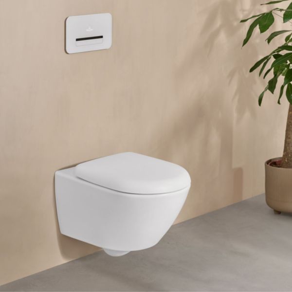 Villeroy&Boch Antao Wand-WC mit TwistFlush Tiefspüler spülrandlos CeramicPlus weiß matt 4674T0RW