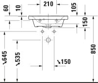 Vorschau: Duravit D-Neo Handwaschbecken rechteckig 50x40cm, mit Überlauf, weiß 0742500060