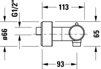 Vorschau: Duravit Brausethermostat Aufputz, bronze gebürstet