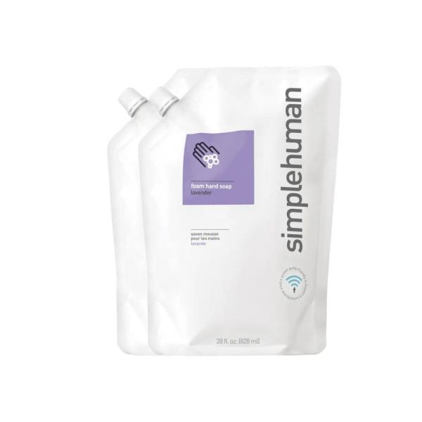 simplehuman Schaum-Handseife 828 ml, Nachfüllbeutel Lavendel CT1077