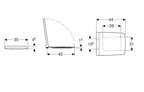 Geberit Xeno² WC-Sitz mit Deckel mit Absenkautomatik, Quick Release, weiß 500833011_2