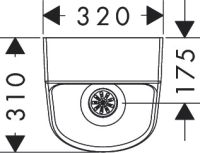 Vorschau: Hansgrohe EluPura Original S Urinal, Zulauf von hinten, spülrandlos, weiß