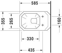 Vorschau: Duravit Serie 1930 Wand-WC 58,5x35,5cm, eckig, weiß