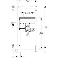 Vorschau: Geberit Duofix Element für Waschtisch, 112cm, Standarmatur mit UP-Funktionsbox, mit UP-Siphon