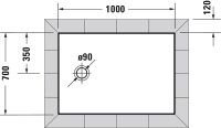 Vorschau: Duravit Tempano Duschwanne rechteckig 70x100cm, Sanitäracryl, weiß