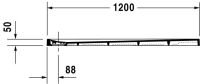 Vorschau: Duravit Stonetto Duschwanne rechteckig 120x120cm, Mineralguss