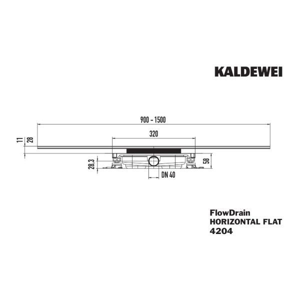 Kaldewei FlowDrain Duschrinnen Ablaufgarnitur horizontal flat 687744810000