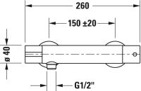 Vorschau: Duravit B.1 Duscharmatur/Brausethermostat Aufputz, chrom