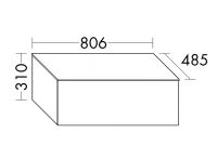 Vorschau: Burgbad Essence Sideboard mit 1 Auszug, 80,6cm