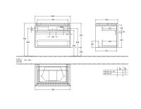 Vorschau: Villeroy&Boch Legato Waschtischunterschrank 80x50cm für Aufsatzwaschtisch, 2 Auszüge glossy white B75400DH