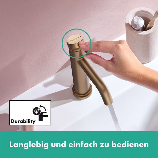 Hansgrohe Tecturis S Waschtischarmatur 110 ohne Ablaufgarnitur, brushed bronze