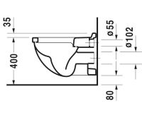 Vorschau: Duravit Starck 3 Wand-WC 54x36,5cm, oval, weiß