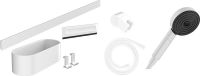 Vorschau: Hansgrohe WallStoris Bundle Duschkopf 105, Duschstange 70cm & Accessoireset, mattweiß 24291700