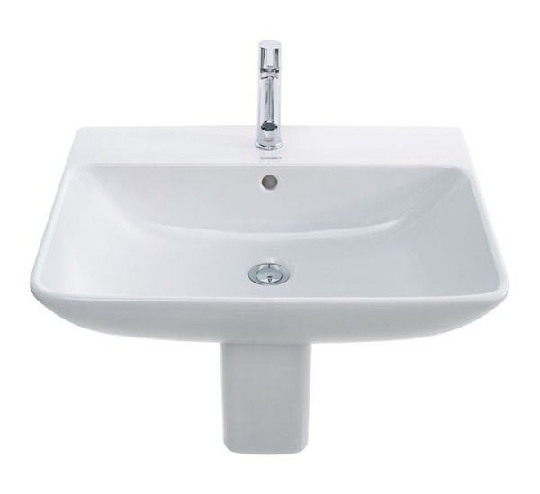 Duravit ME by Starck Waschtisch rechteckig 65x49cm, mit Hahnloch und Überlauf, weiß 2335650000