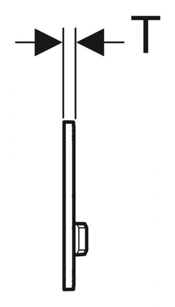 Geberit Sigma50 Betätigungsplatte für 2-Mengen-Auslösung schwarz/schwarzchrom
